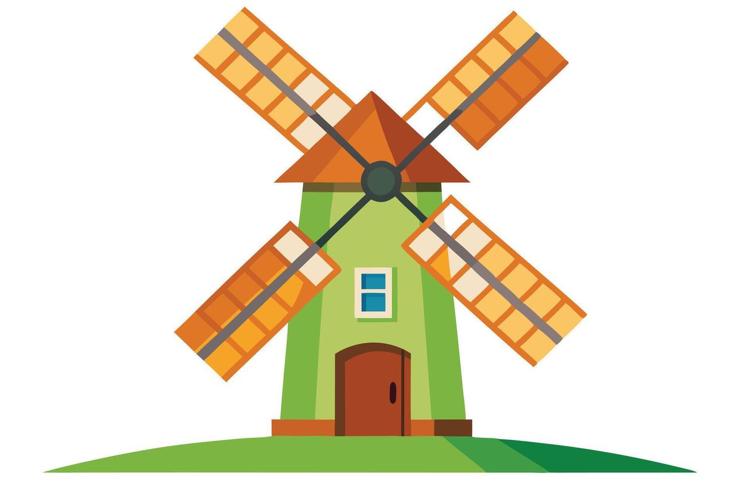 illustration of a traditional windmill. vector