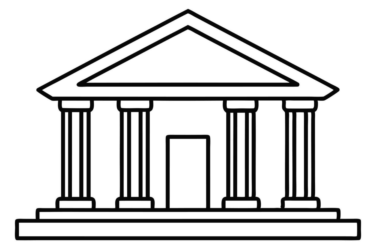 illustration of a classical temple. vector