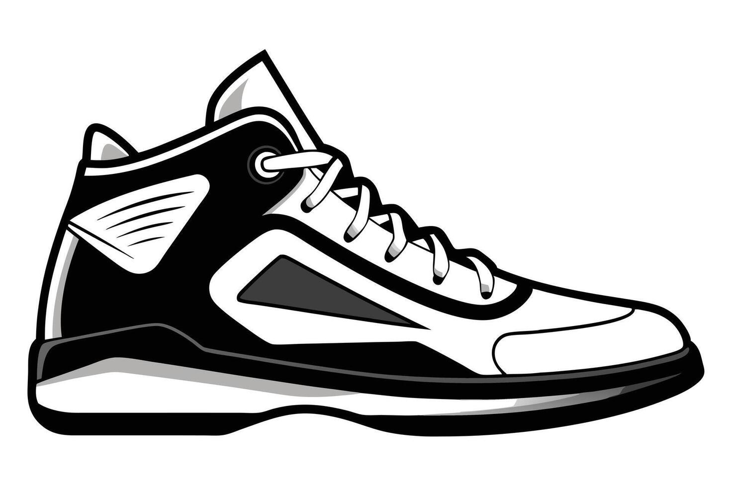 High-Top Sneaker Illustration vector
