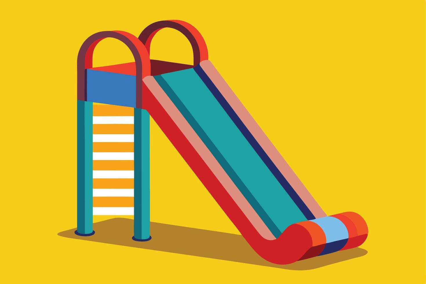 Colorful Playground Slide Illustration for Children's Fun vector