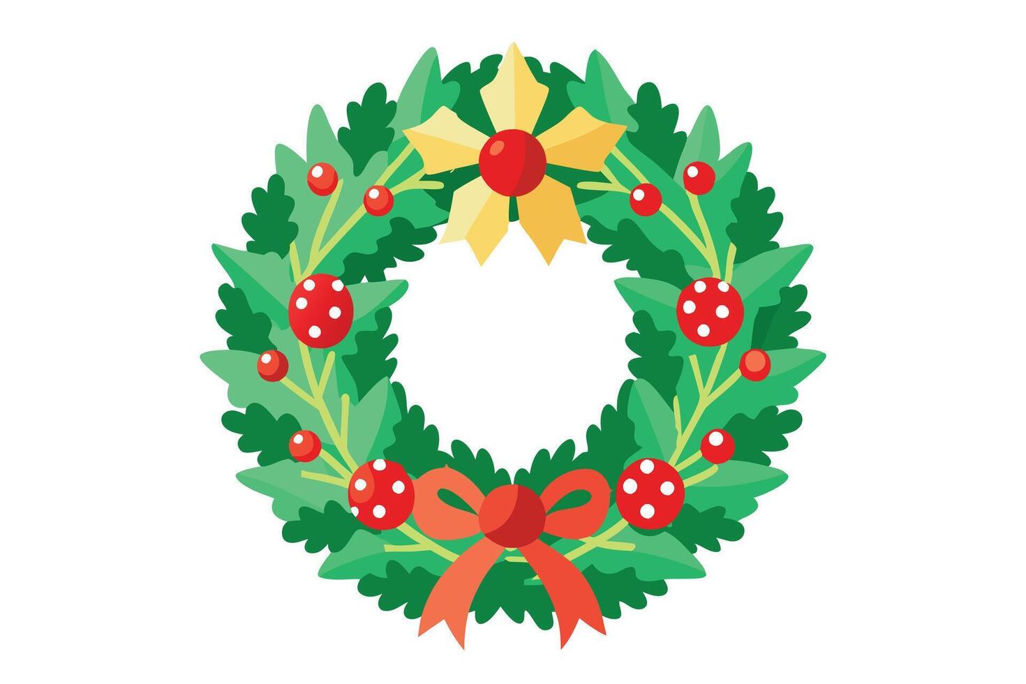 Festive Wreath Design for Holiday Decorations vector