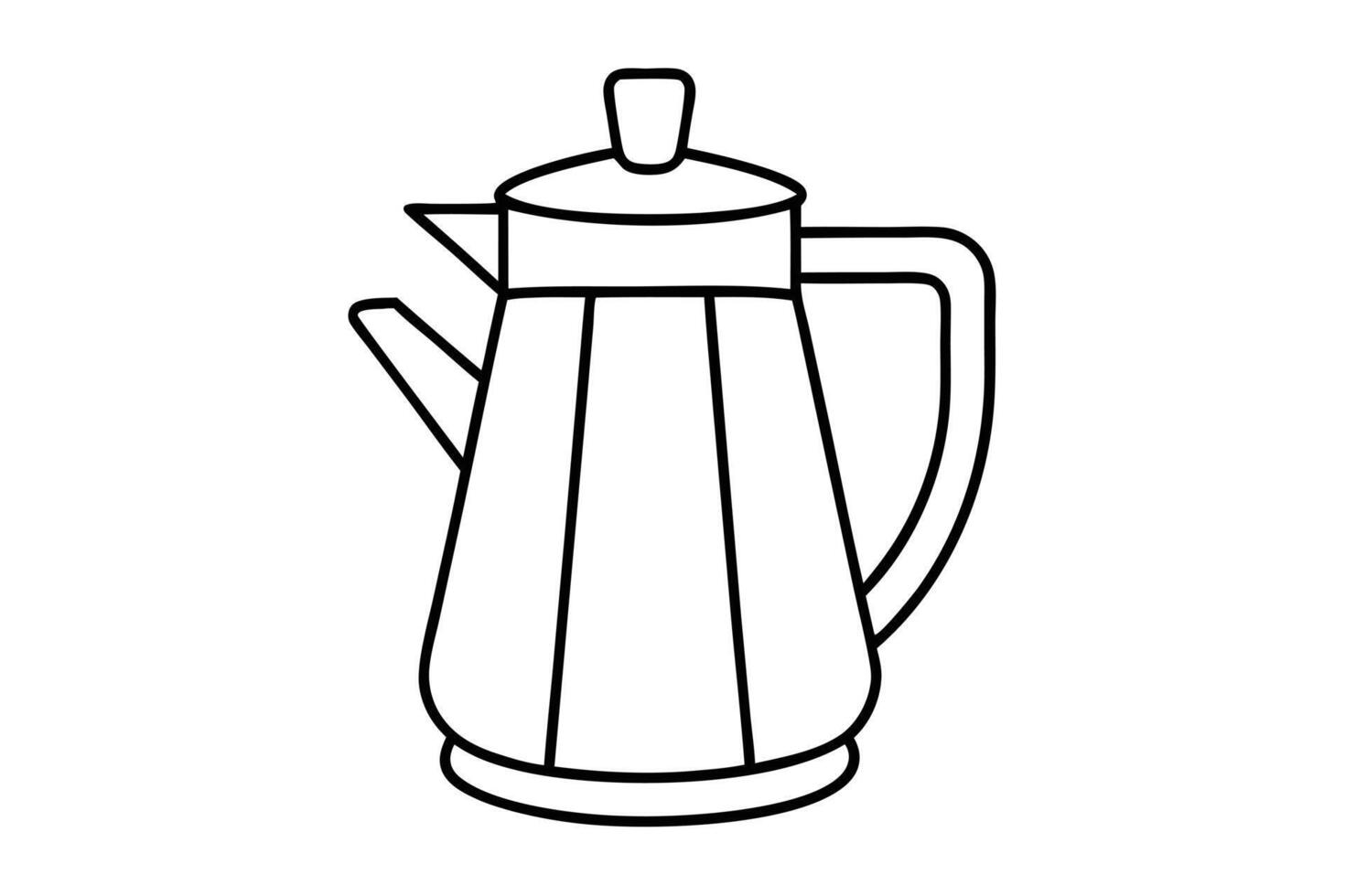 Line drawing of a modern coffee maker vector