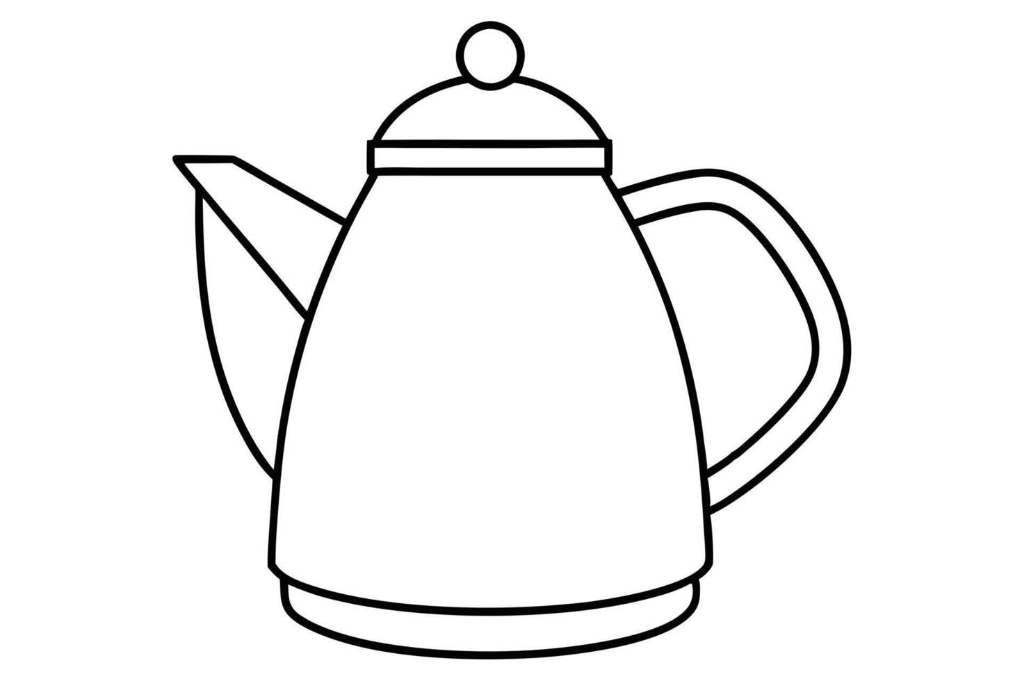 A Line drawing of a modern coffee maker vector