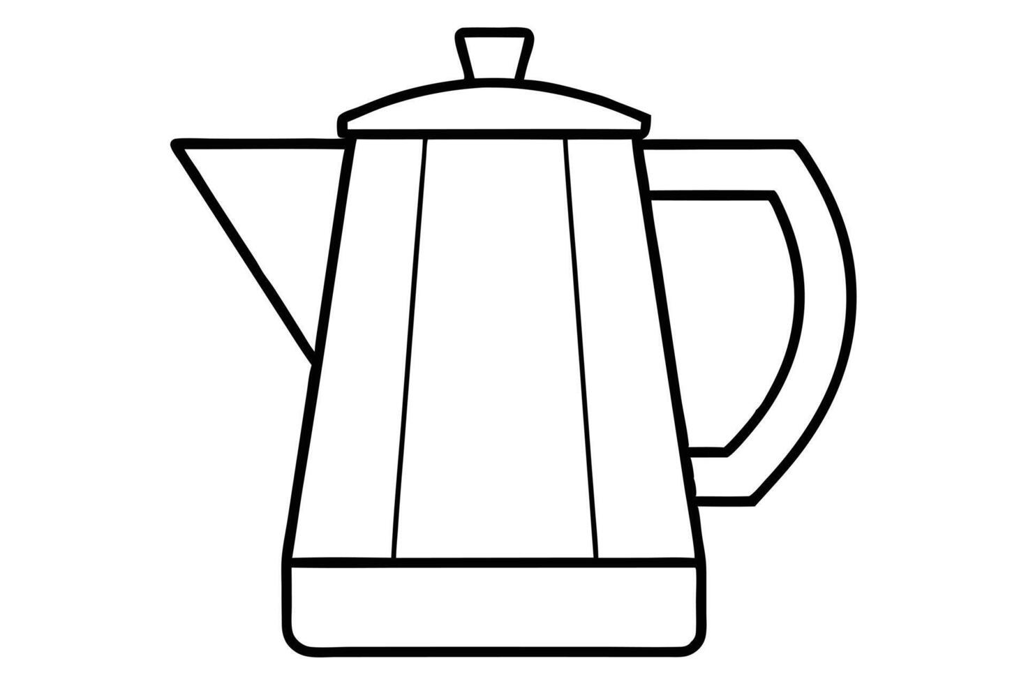 Line Drawing of a Modern Teapot vector