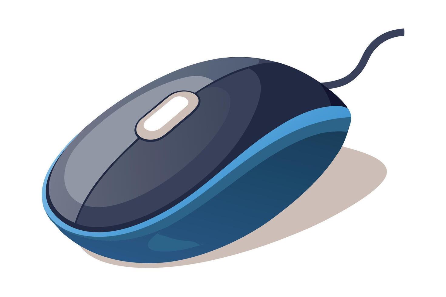 A Blue Computer Mouse vector