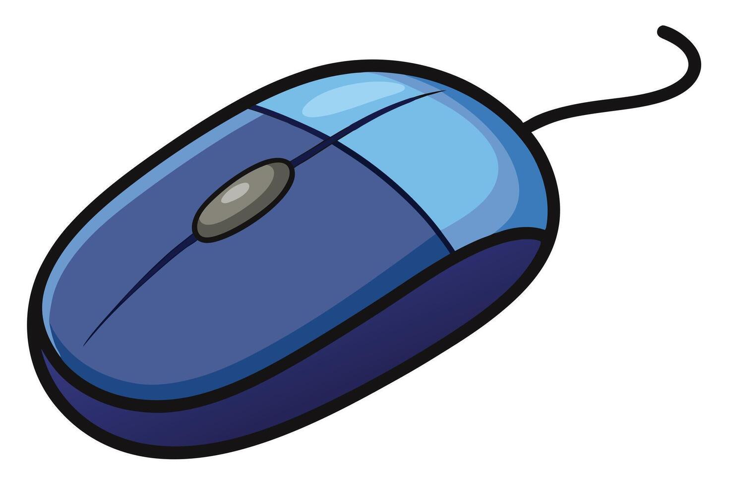 Blue Computer Mouse vector