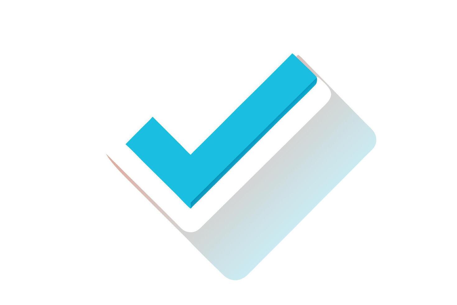 Modern, Flat Checkmark Icon in Vibrant Green and White. vector