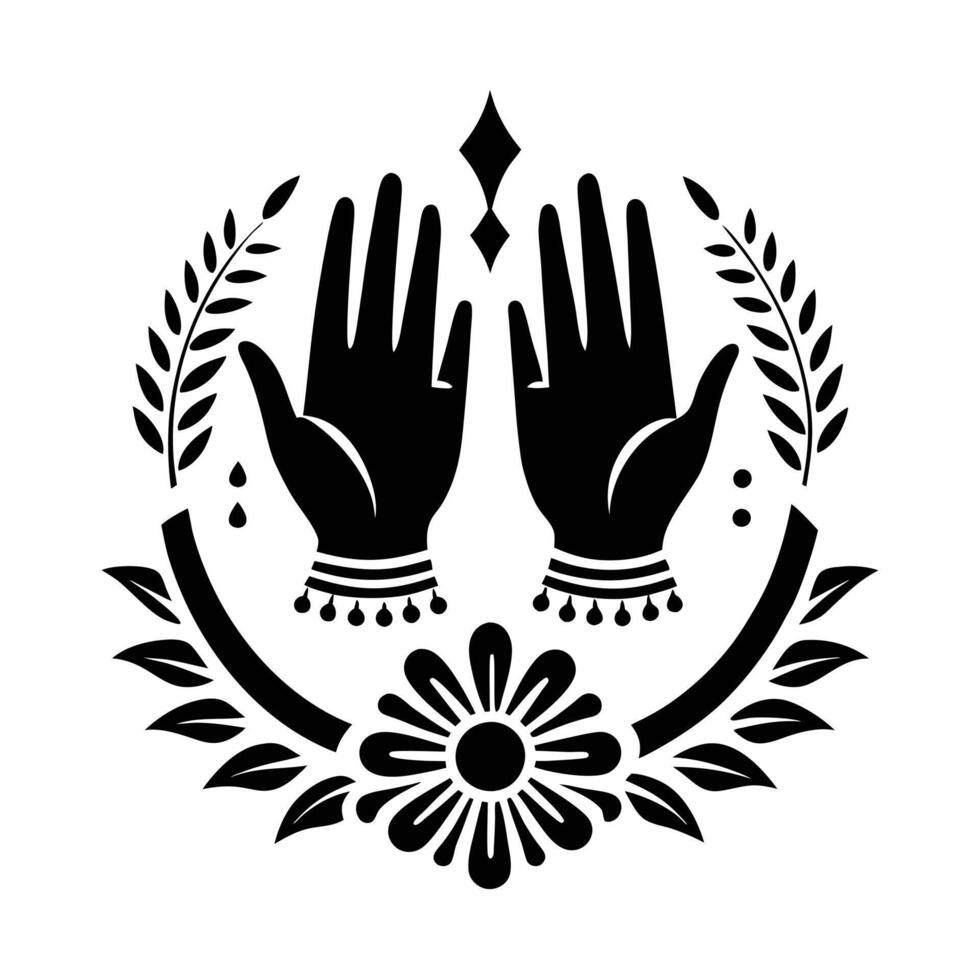 hands design, spiritual symbol of blessing and grace. vector