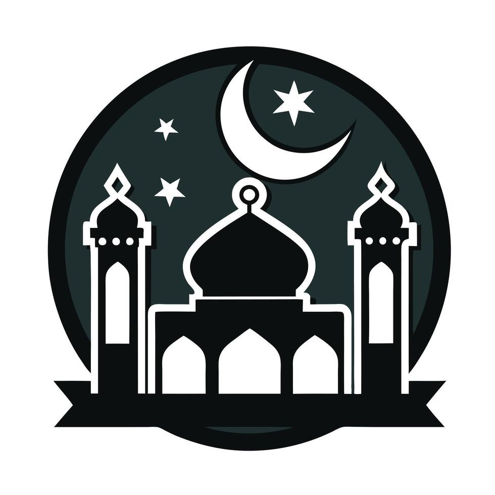 Mosque at Night vector