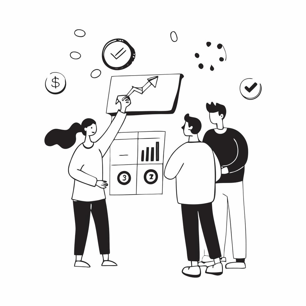 Young couple setting retirement goals concept as High resolution image of a young couple setting retirement goals with a glossy backdrop highlighting the importance of early planni Dynamic vector