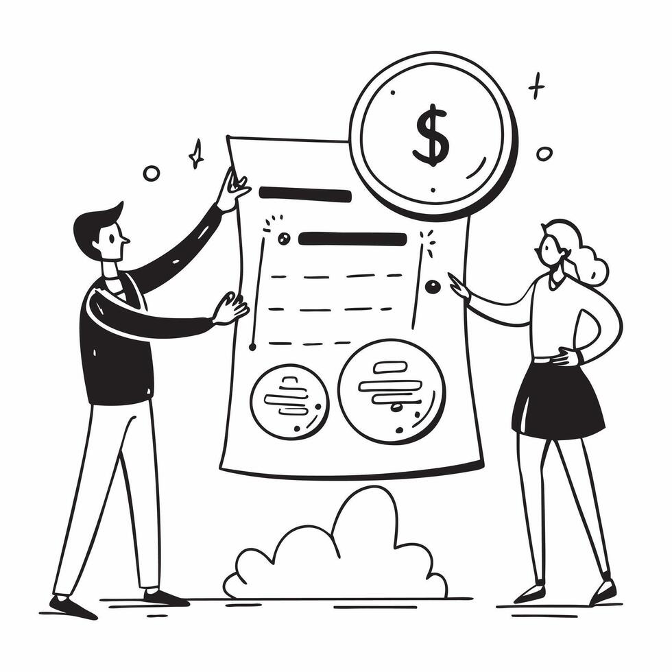 Young couple starting a retirement fund concept as High resolution image of a young couple starting a retirement fund with a glossy backdrop emphasizing early planning and the bene Dynamic vector