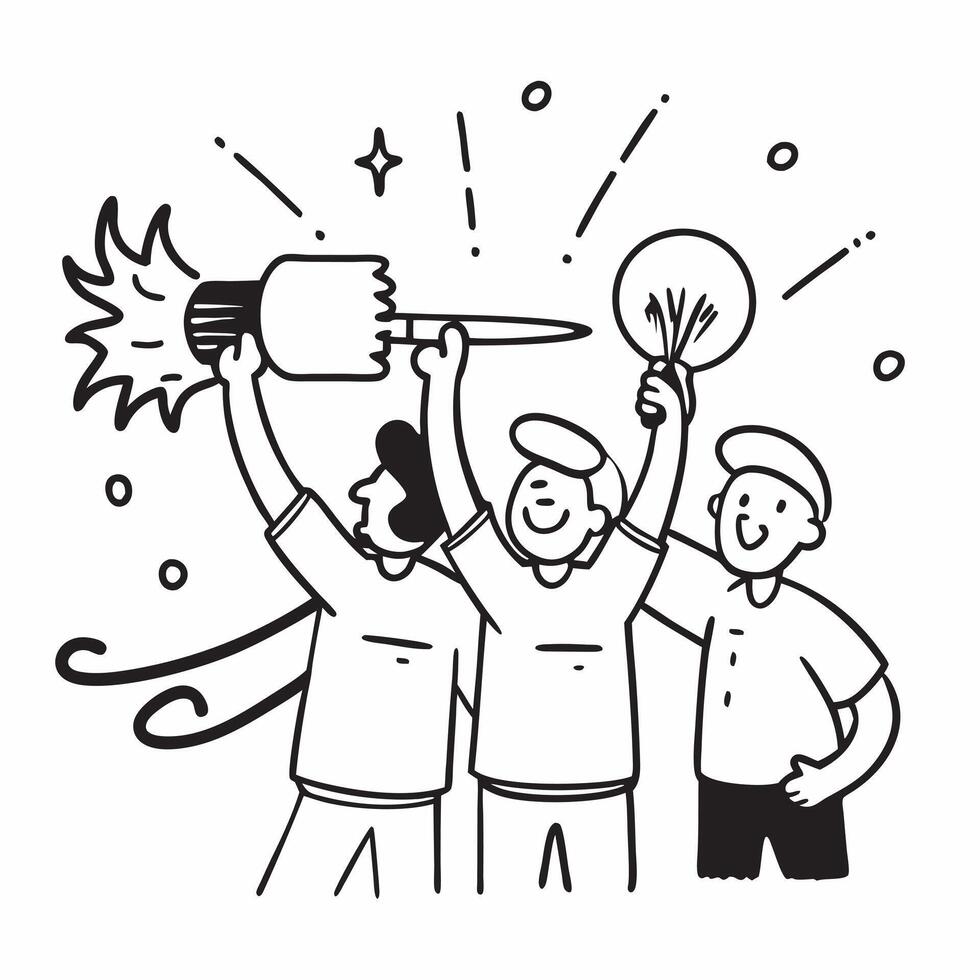 Workers enjoying fireworks on Labor Day concept as High resolution image of workers enjoying fireworks on Labor Day with a glossy backdrop capturing the excitement and festivity of Dynamic vector