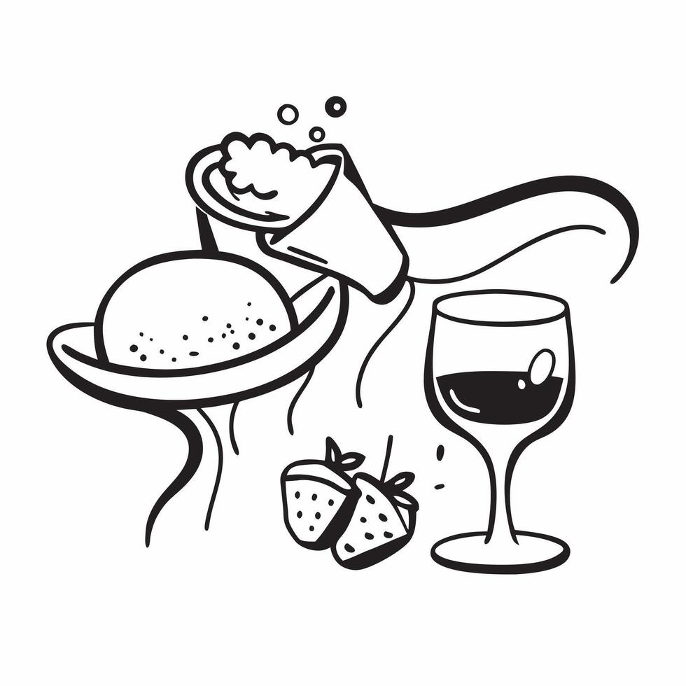 Wine pairing with Italian cuisine concept as High resolution image of a wine pairing with Italian cuisine with a glossy backdrop highlighting the rich and traditional flavors of It Dynamic vector