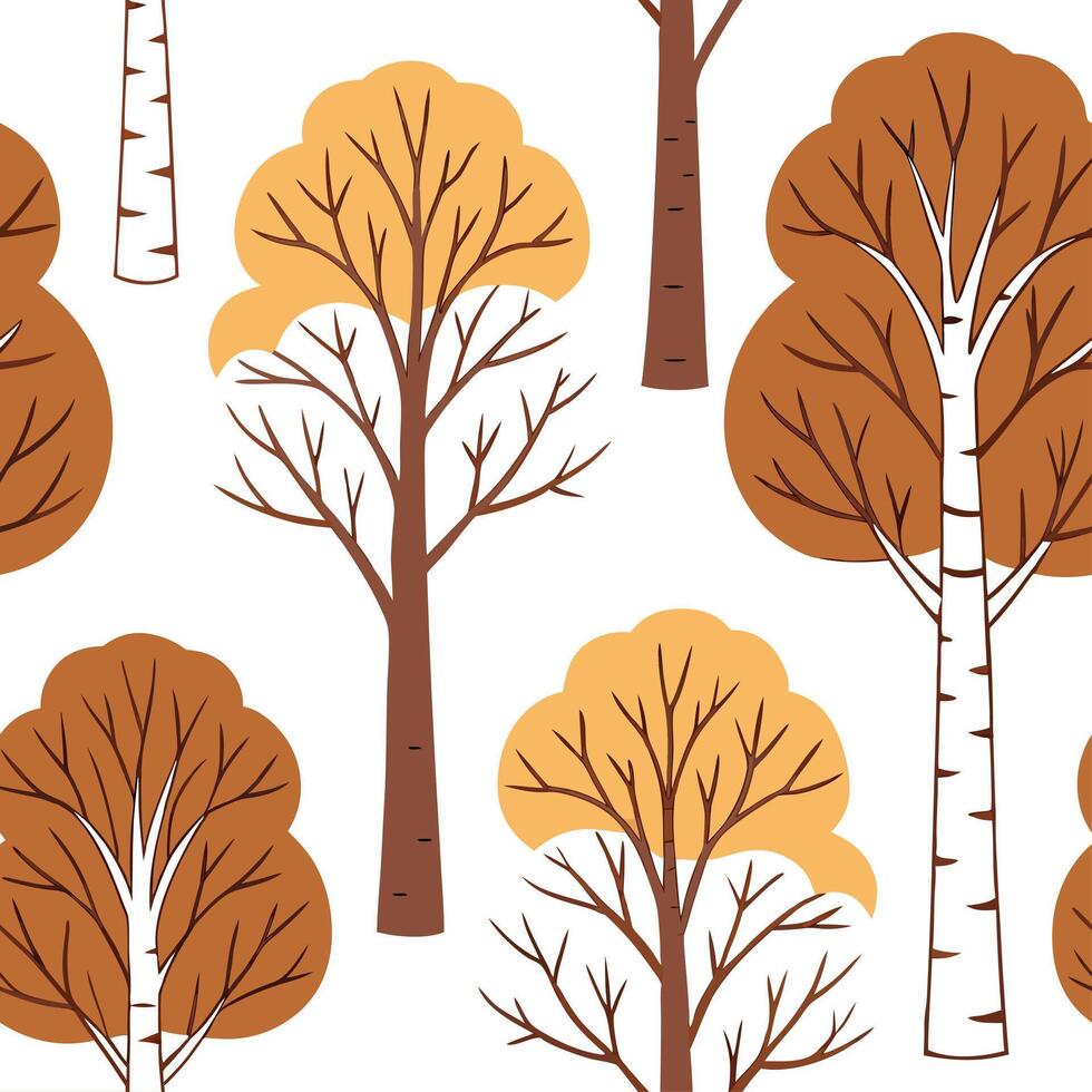 Warm autumn trees seamless tile pattern with chestnut and fir trees for inviting seasonal decor concept as Chestnut and fir trees arranged seamlessly to create warm and inviting se Dynamic vector