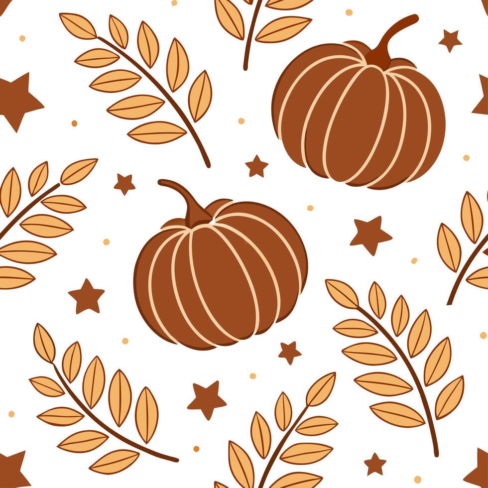 Warm autumn harvest moons and stars seamless tile pattern with cozy textures and rich colors concept as Harvest moons and stars in warm autumn colors create a cozy seamless tile pa Dynamic vector
