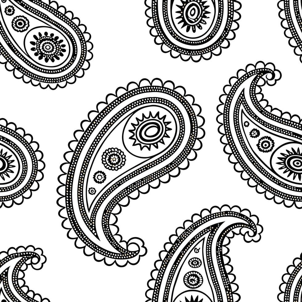 Vintage paisley seamless pattern with rich detailing for elegant wallpapers concept as Intricate paisley motifs seamlessly repeated in a vintage pattern with rich detailing for ele Dynamic vector