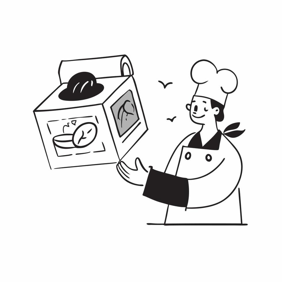 Vegan chef demonstrating a mockup plant based meal box concept as A vegan chef demonstrates a mockup plant based meal box focusing on delicious and nutritious recipes Perfect for Dynamic vector