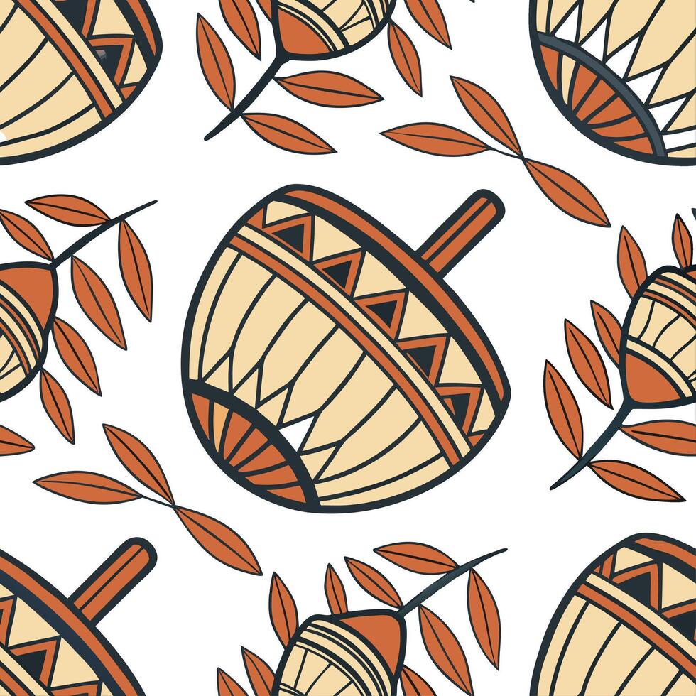 Traditional weaving patterns and local textiles seamless tile pattern with earthy and vibrant tones concept as Earthy and vibrant tones highlight traditional weaving patterns and l Dynamic Set 2 vector