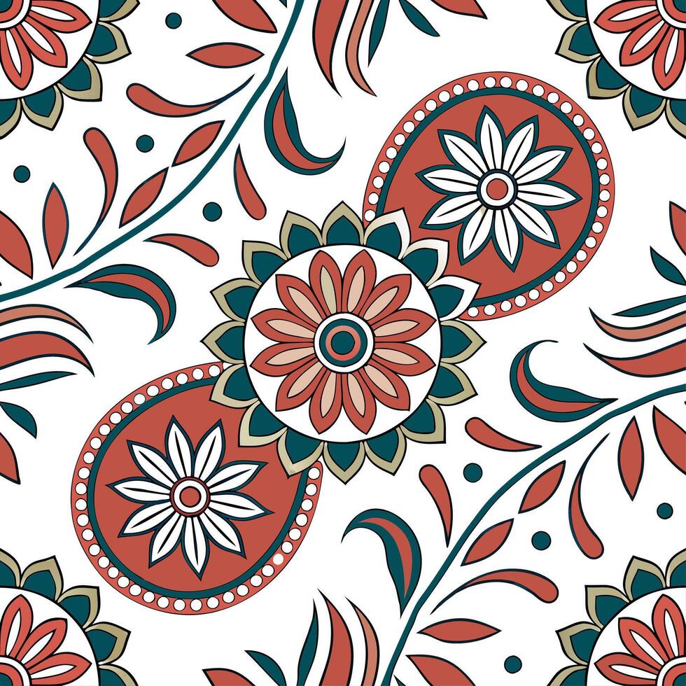 Traditional embroidery and textile motifs seamless tile pattern with rich textures concept as Rich textures highlight traditional embroidery and textile motifs in seamless tile pat Dynamic Set 2 vector