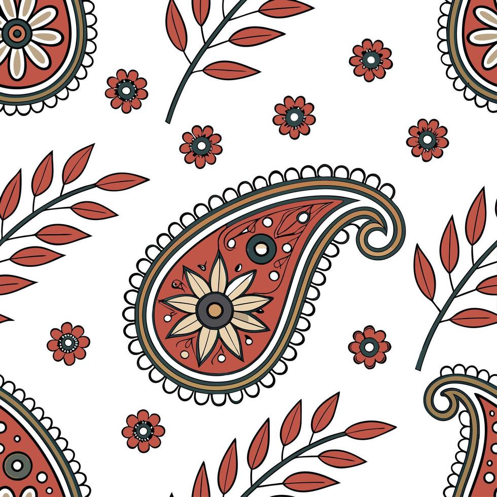 Traditional embroidery and textile motifs seamless tile pattern with rich textures concept as Rich textures highlight traditional embroidery and textile motifs in seamless tile pat Dynamic vector