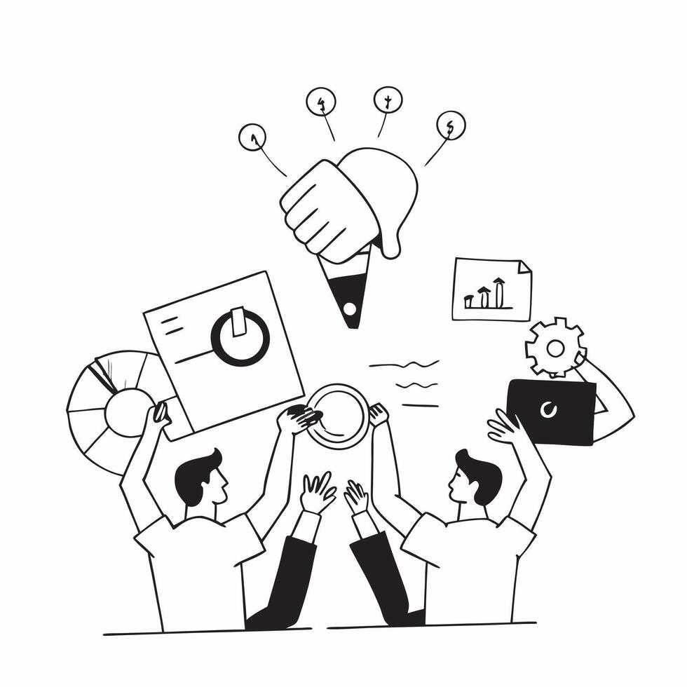 Team collaborating on a successful project concept as High resolution image of a team collaborating on a successful project showcasing teamwork productivity and professional growth Dynamic vector