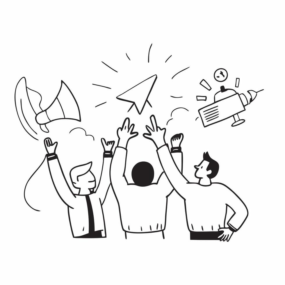 Team celebrating a successful product launch concept as High resolution image of a team celebrating a successful product launch capturing joy success and professional achievement i Dynamic vector