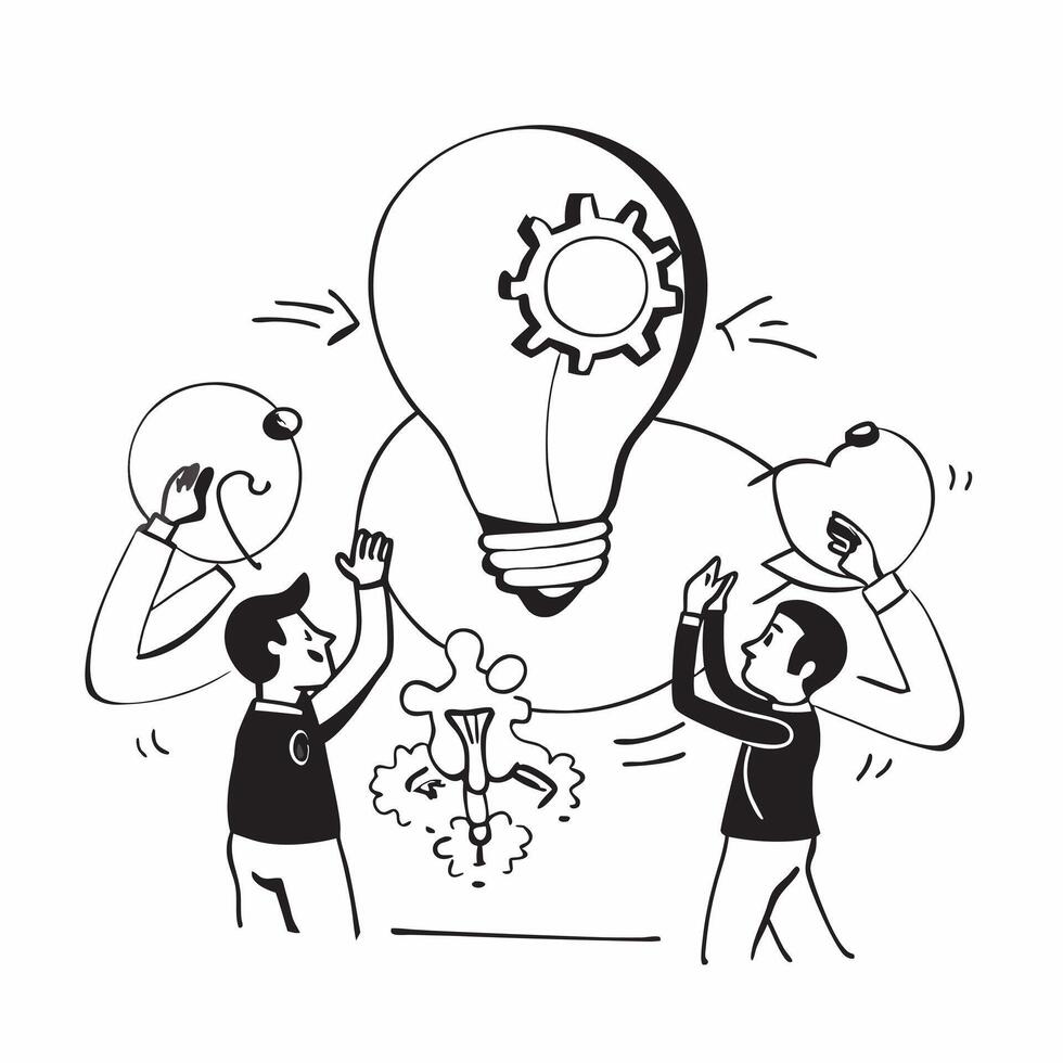 Team brainstorming creative solutions concept as High resolution image of a team brainstorming creative solutions with a glossy backdrop emphasizing collaboration and innovative th Dynamic Set 2 vector