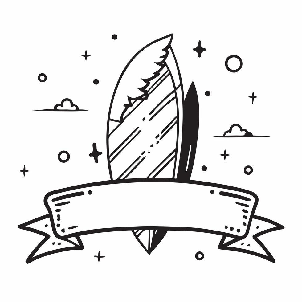 Surfboard and beach ball icon with ample space for text and graphics concept as An iconographic surfboard and beach ball design offering ample space for both text and graphics perf Dynamic vector