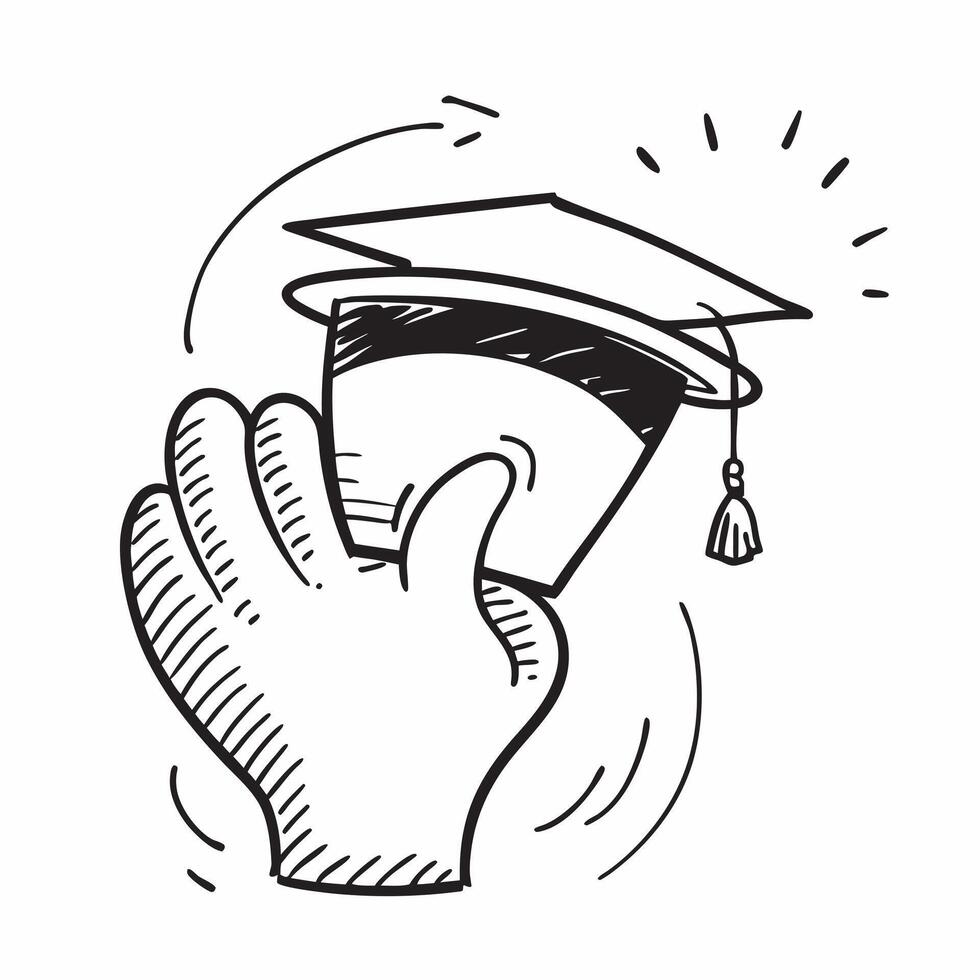 Students profile with graduation cap concept as A students profile blended with a graduation cap symbolizing hope and future achievements Perfect for educational and inspirational Dynamic vector