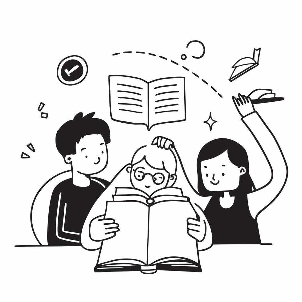 Students at school library concept as High resolution image of students at the school library with a glossy backdrop showcasing their curiosity and love for reading as the new scho Dynamic Set 2 vector