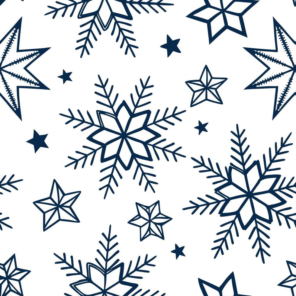Sparkling snowflake and star seamless tile pattern with glittery accents and icy textures concept as Sparkling snowflakes and stars with glittery accents create an icy seamless til Dynamic vector
