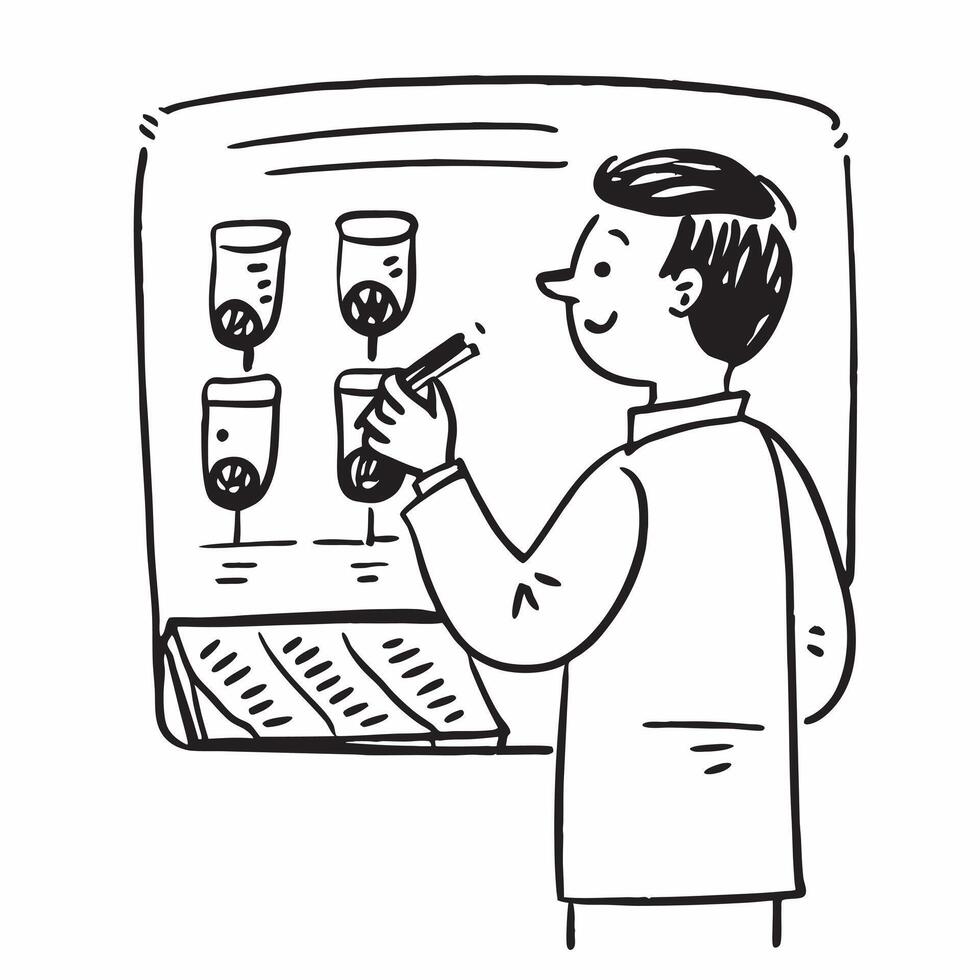 Sommelier conducting wine tasting concept as High resolution image of a sommelier conducting a wine tasting with a glossy backdrop highlighting the educational and sensory experien Dynamic vector