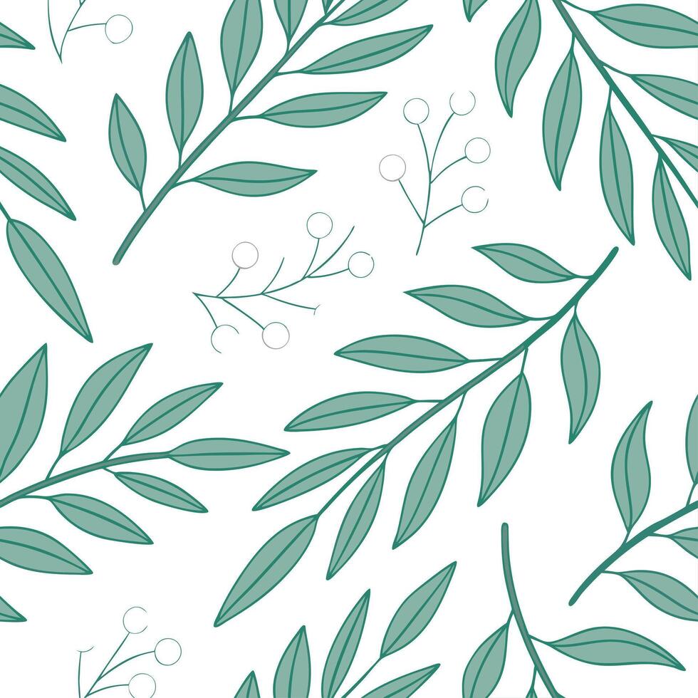 Soft summer leaves seamless tile pattern with delicate green foliage and pastel accents for gentle home decor concept as Soft green leaves and pastel accents arranged seamlessly fo Dynamic vector