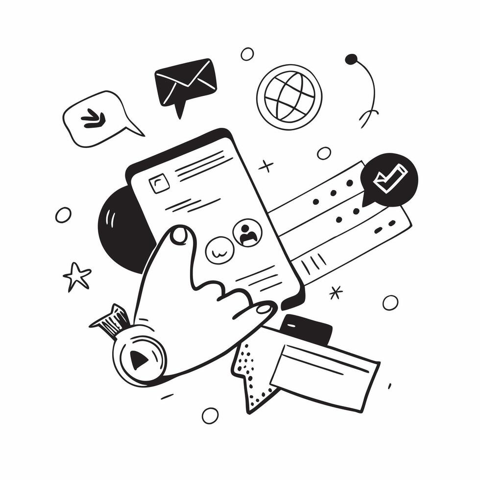Social media illustration with copy space for business reports concept as A visually appealing social media illustration with copy space designed to enhance business reports and pr Dynamic Set 2 vector