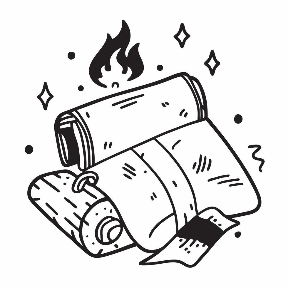 Sleeping bag and campfire illustration with space for text and graphics concept as An illustrative sleeping bag and campfire design featuring ample space for both text and graphics Dynamic vector