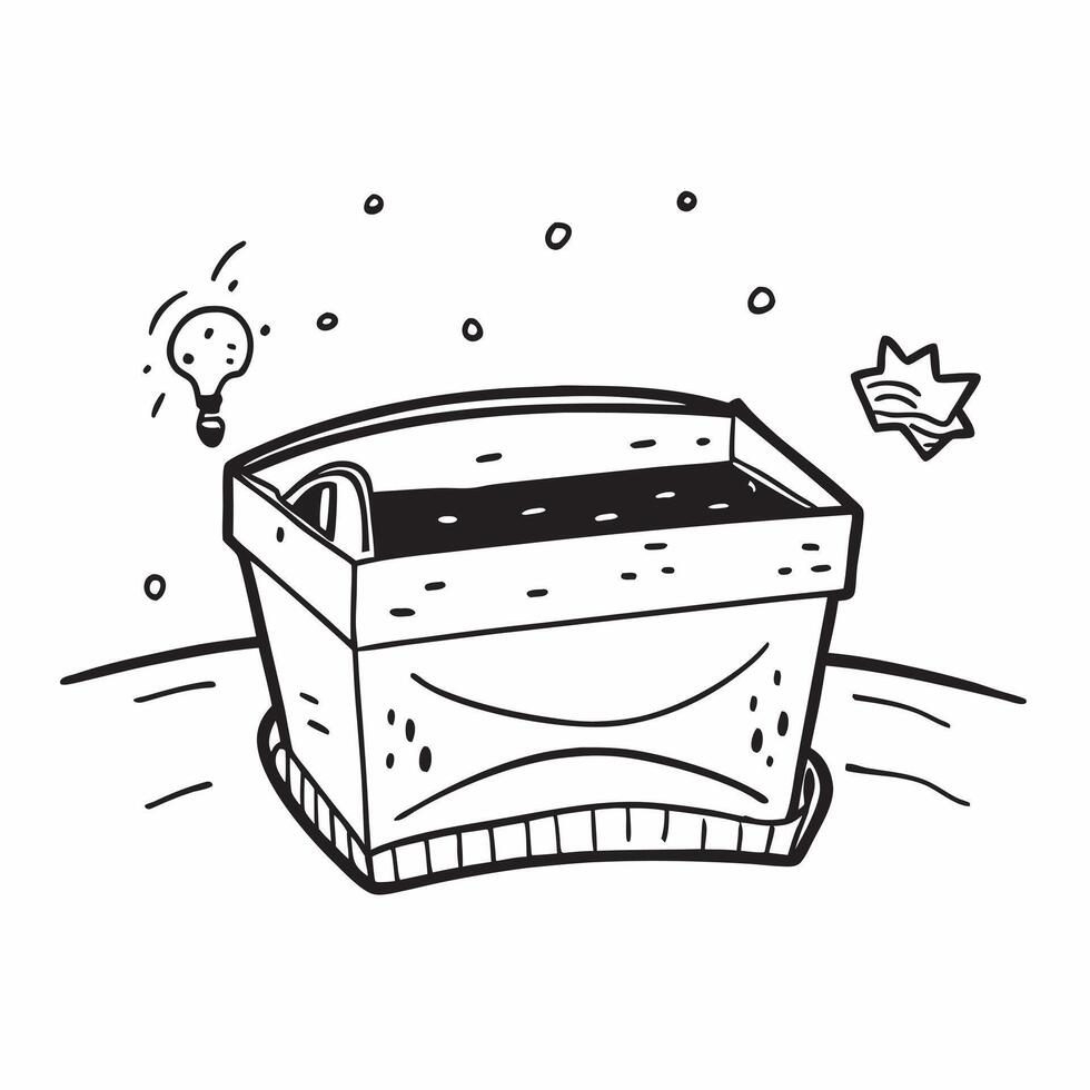 Sandbox symbol with copy space for project planning concept as An artistic rendering of a sandbox symbol with spacious copy space suitable for project planning goal setting and bus Dynamic vector