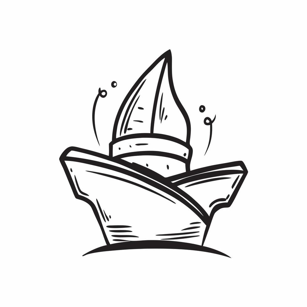 Sailboat icon with copy space on a white background concept as A image of a sailboat icon with generous copy space on a white background ideal for adventure and leisure them Dynamic vector