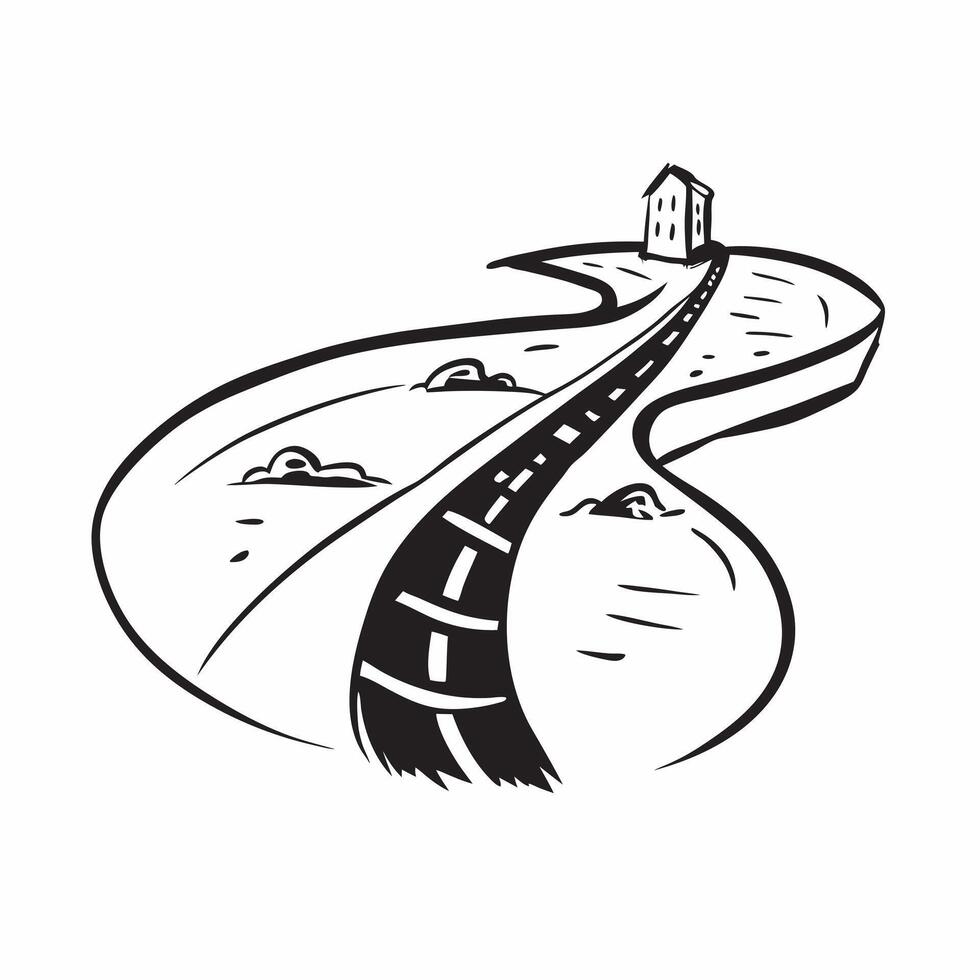 Road icon with copy space on a gray background concept as A image of a road icon with generous copy space on a gray background ideal for transportation and travel themed vis Dynamic vector