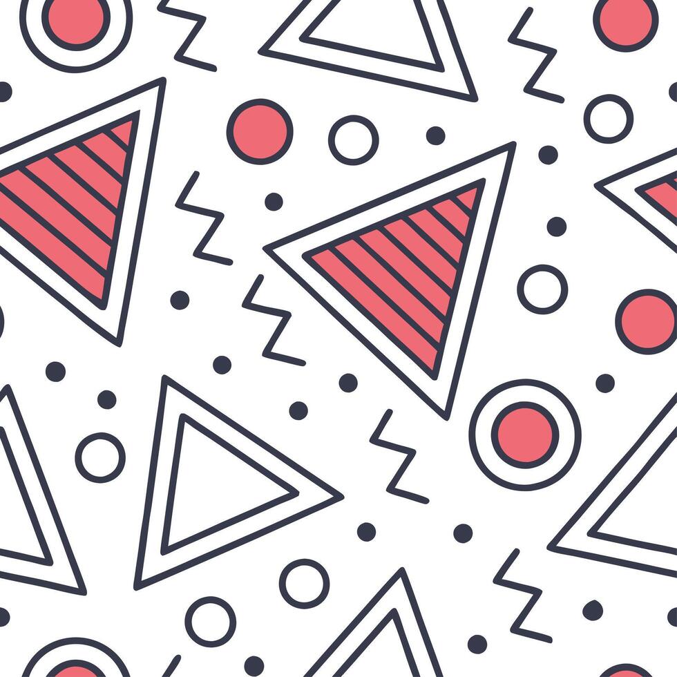 Retro geometric seamless tile pattern intricate line art on white background ideal for contemporary designs concept as Creating seamless tile with retro geometric patterns and intr Dynamic Set 2 vector
