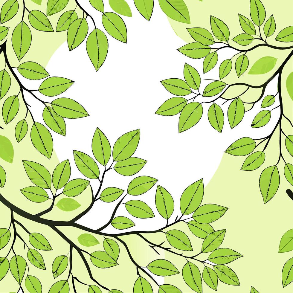 Radiant spring sunlight filtering through leaves seamless tile pattern with fresh greenery concept as Radiant sunlight filtering through leaves creates a seamless tile pattern with Dynamic vector