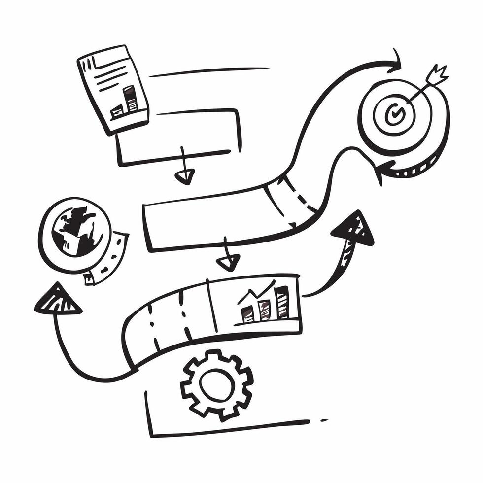 Process improvement icon with copy space on white background concept as A illustration of a process improvement icon with ample copy space on a white background perfect for Dynamic vector