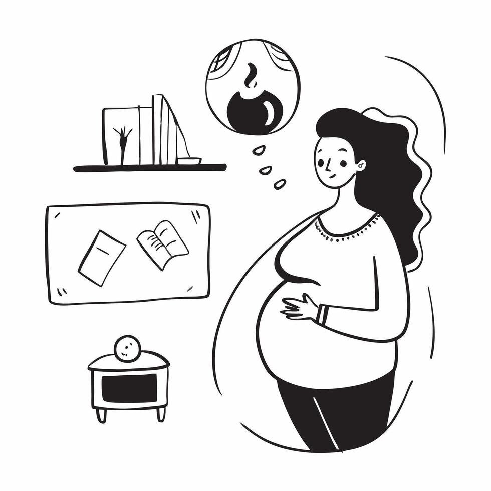 Pregnant woman in cozy home setting concept as High resolution image of a pregnant woman in a cozy home setting with a glossy backdrop capturing the warmth and comfort of pregnancy Dynamic vector