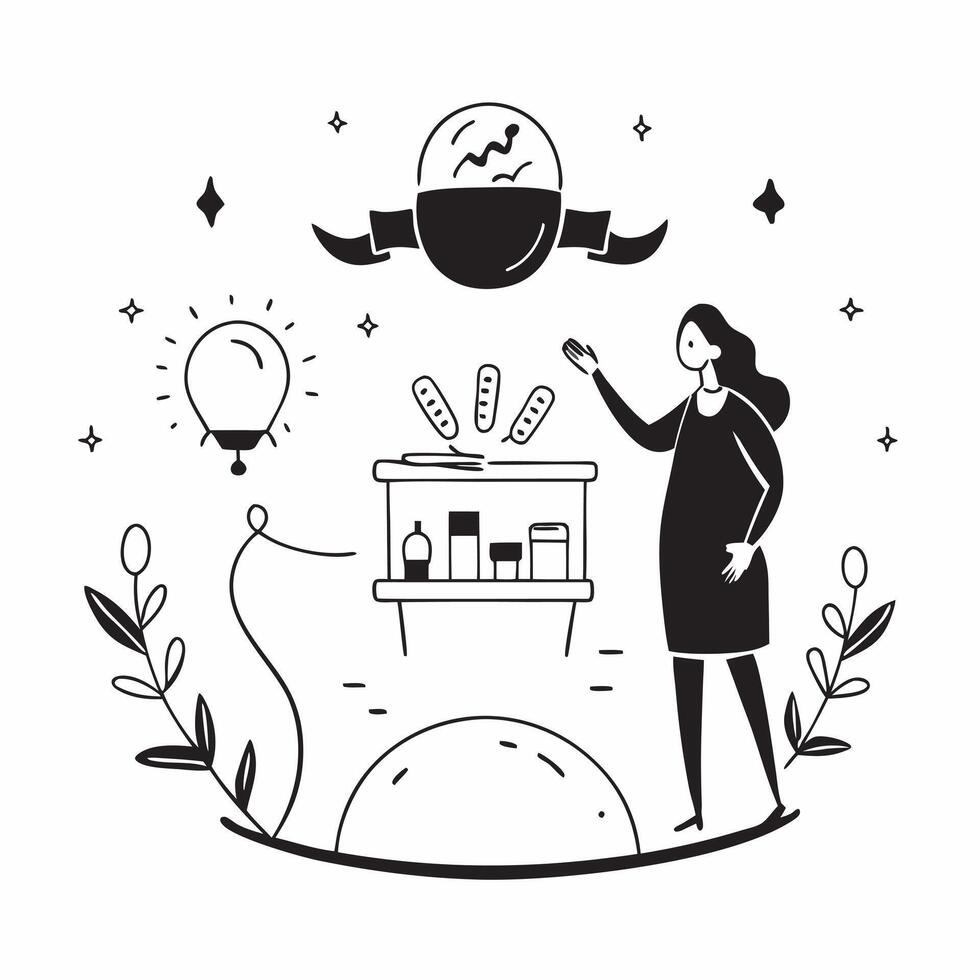 Pregnant woman in nursery concept as High resolution image of a pregnant woman in a beautifully decorated nursery with a glossy backdrop capturing the excitement and preparation fo Dynamic vector