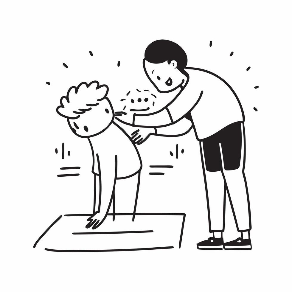 Physical therapist helping a patient with rehabilitation exercises concept as A physical therapist helps a patient with rehabilitation exercises emphasizing recovery and support P Dynamic vector