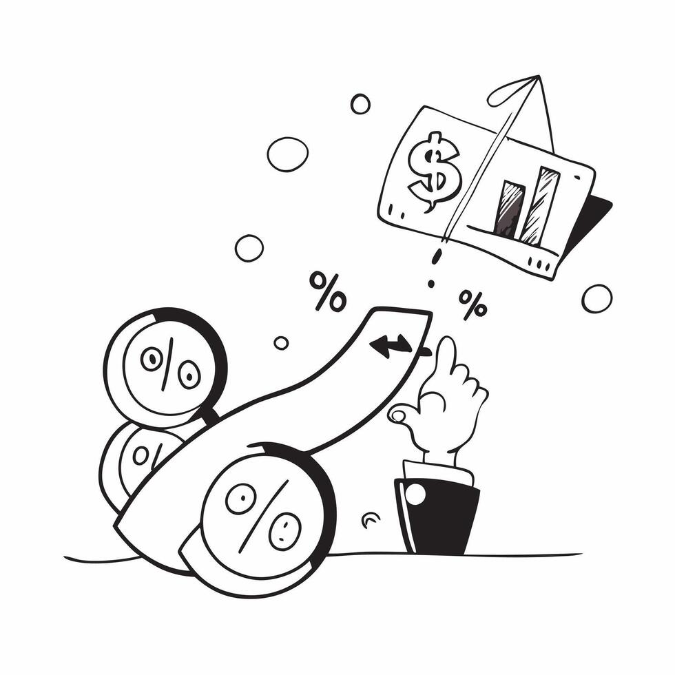 Percentage illustration with copy space for business reports concept as A visually appealing percentage illustration with copy space designed to enhance business reports and presen Dynamic vector