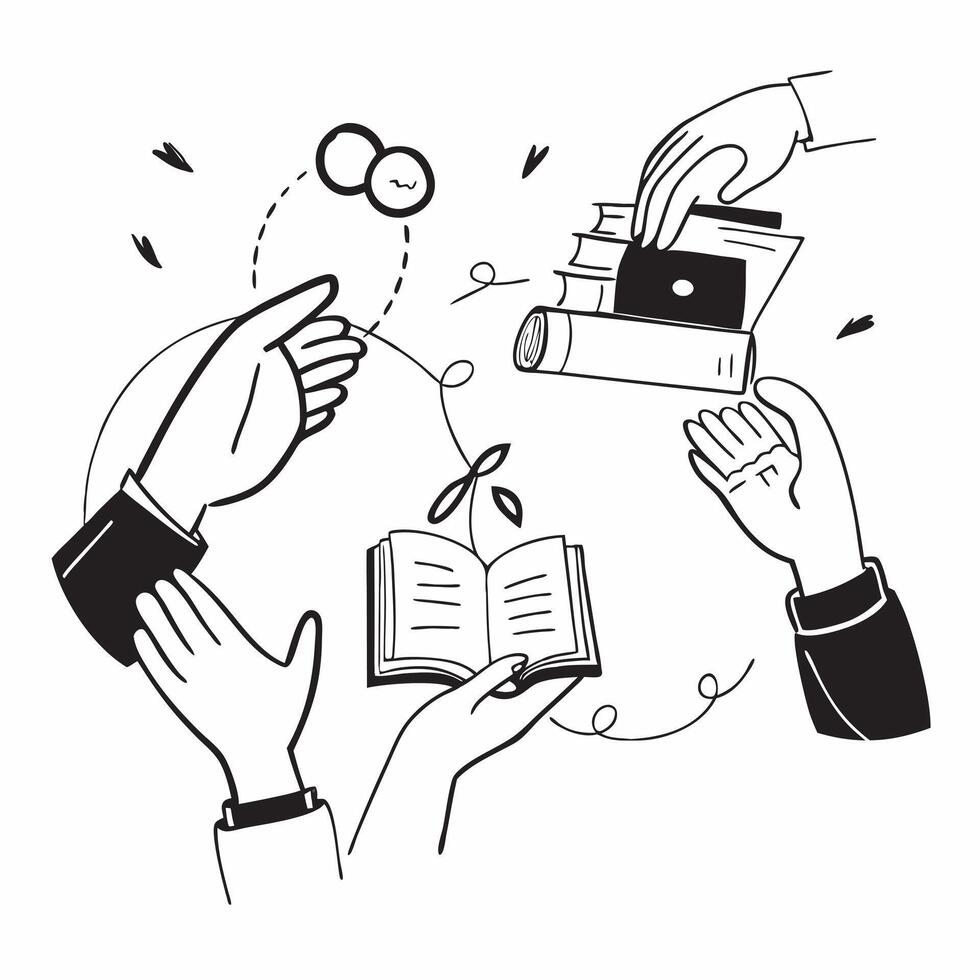 Peer to peer knowledge exchange concept as High resolution image of peers exchanging knowledge with a glossy backdrop highlighting the collaborative and interactive nature of learn Dynamic vector