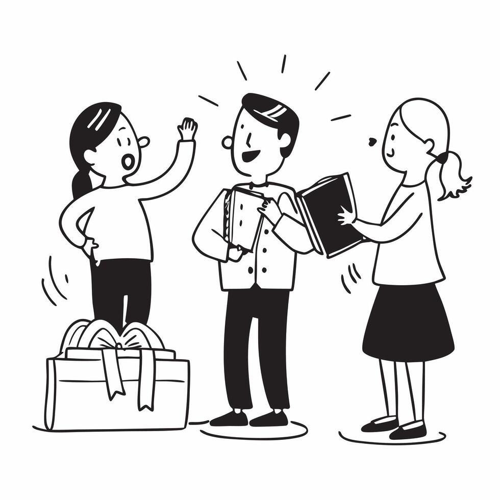 Parents buying school uniforms concept as High resolution image of parents buying school uniforms with a glossy backdrop capturing the preparation and excitement for the new school Dynamic vector