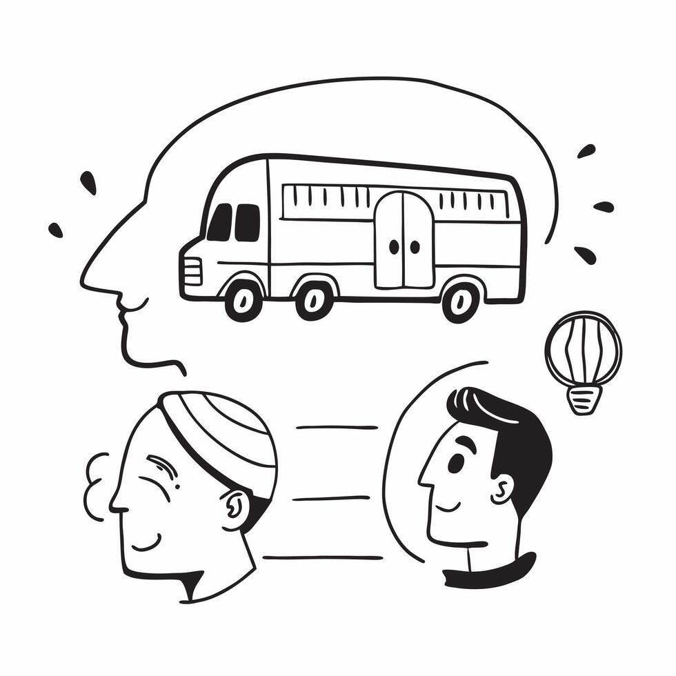 Parent and child with a school bus concept as A parent and childs profile merged with a school bus symbolizing the bittersweet nature of farewells and new beginnings Perfect for e Dynamic vector