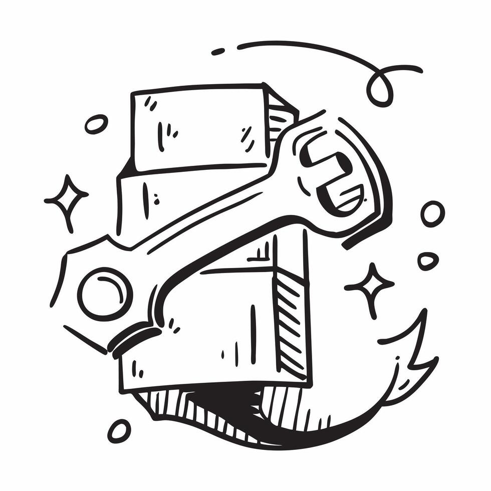 On maintenance icon with copy space on white background concept as A illustration of an on maintenance icon with ample copy space on a white background perfect for technical Dynamic vector