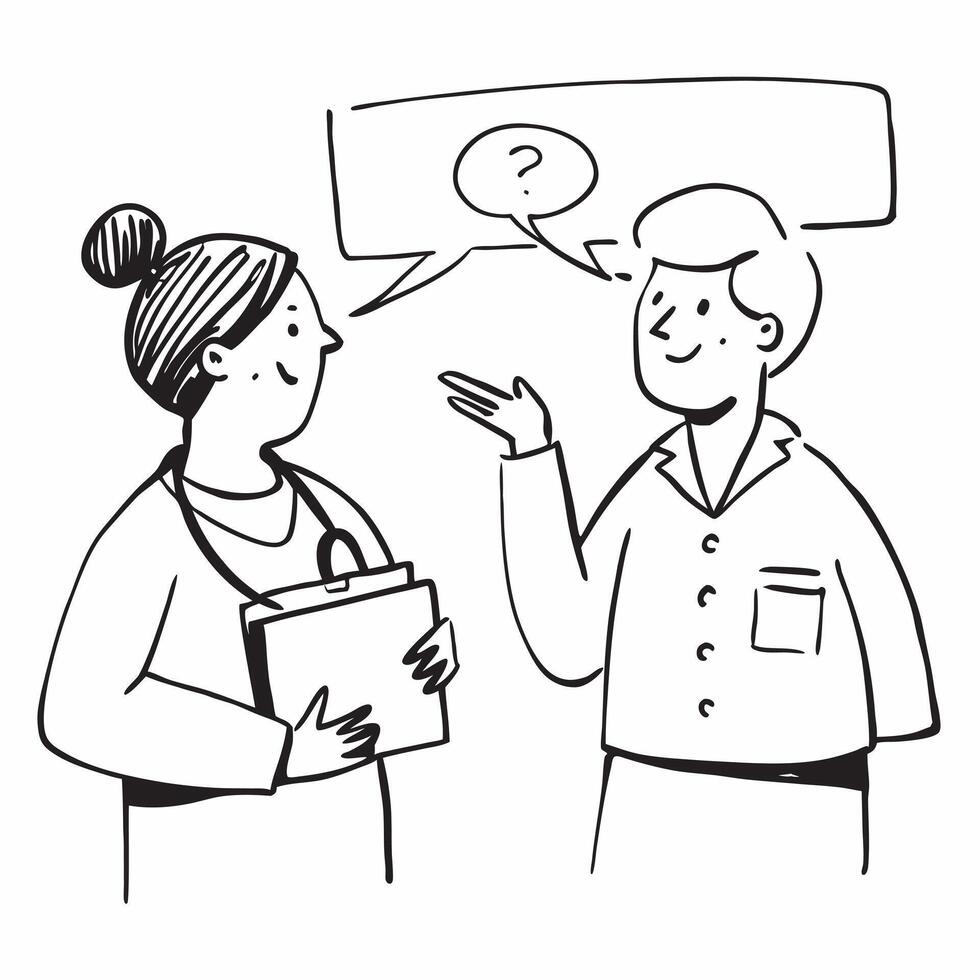 Oncologist discussing treatment plans with a cancer patient concept as An oncologist discusses treatment plans with a cancer patient showcasing expertise and compassion Ideal for Dynamic vector